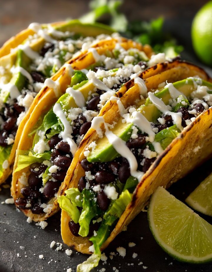 Tacos de feijão com abacate - Receita com Afeto