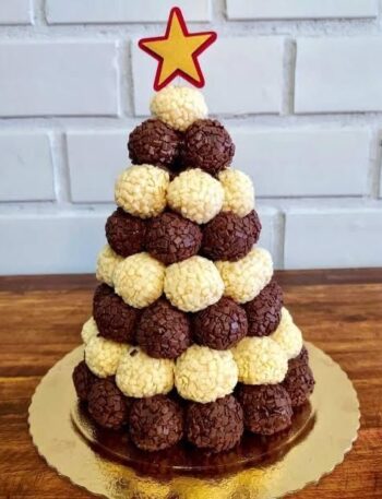 Árvore de Natal de Brigadeiros - Receita com Afeto