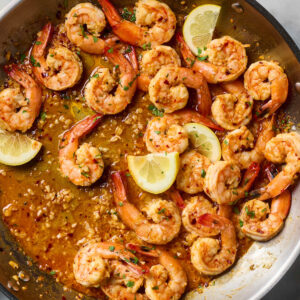 camarão ao alho e limão siciliano - receita com afeto