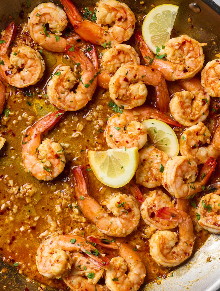 camarão ao alho e limão siciliano - receita com afeto