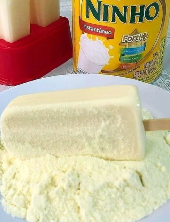 picolé de leite Ninho cremoso Sem Açucar - receita com afeto