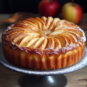 torta de maçã com creme - receita com afeto