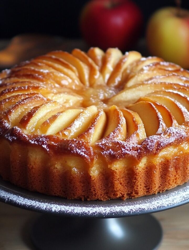 torta de maçã com creme - receita com afeto