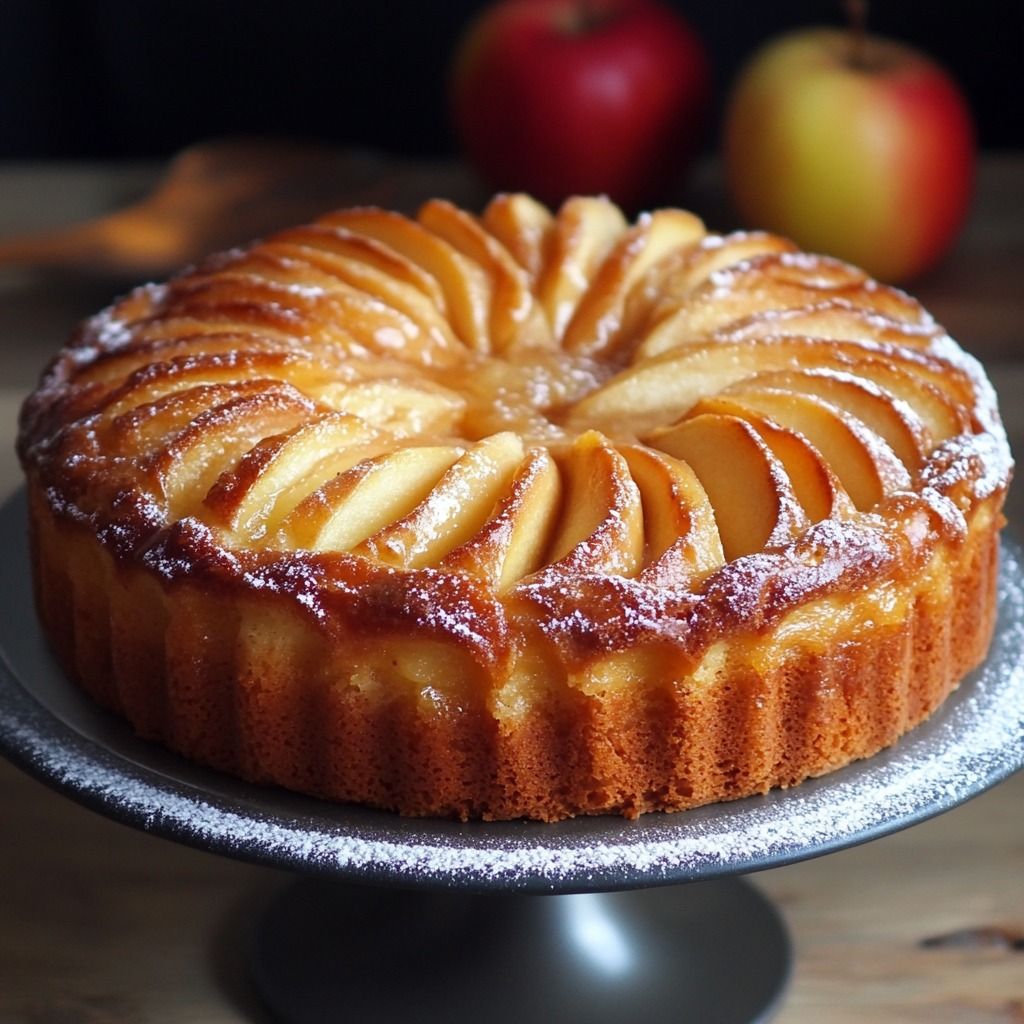 torta de maçã com creme - receita com afeto