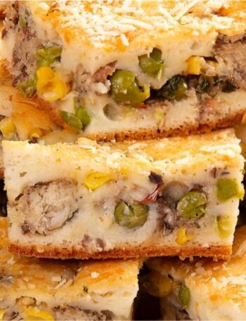 torta de sardinha de liquidificador - receita com afeto