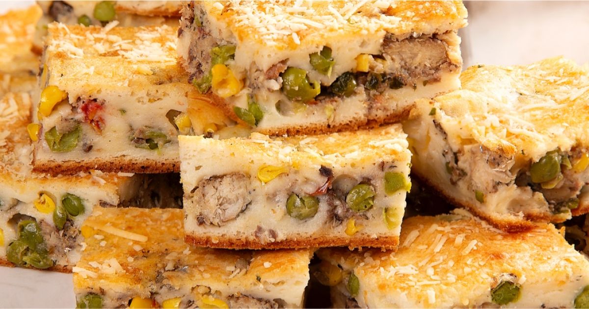 torta de sardinha de liquidificador - receita com afeto