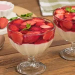 creme gelado de morango - receita com afeto