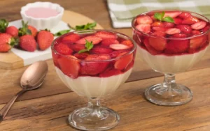 creme gelado de morango - receita com afeto